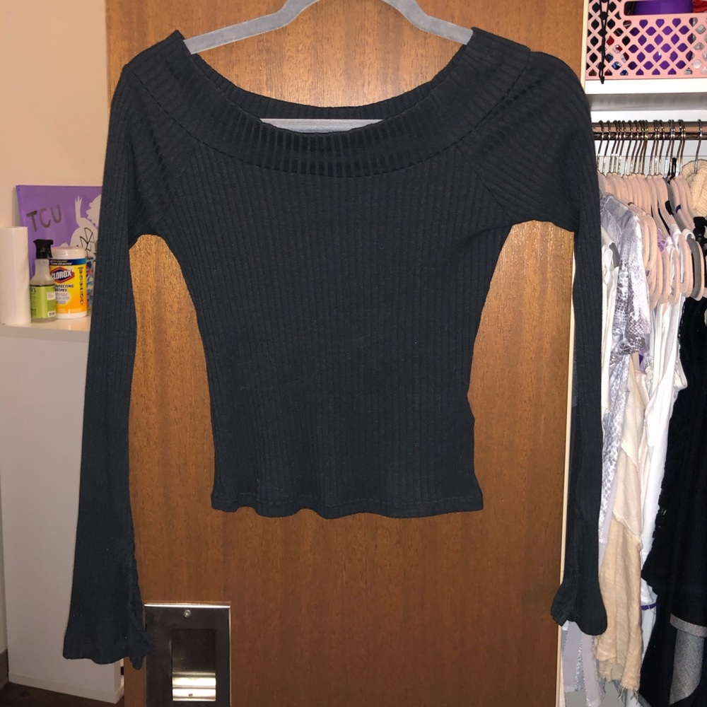 Urban outfitters black off the shoulder top